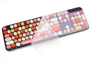 Silicone Keyboard Cover Skin Compatible for MOFII Full-Size Wireless Round Keycaps Keyboard with Number Pad (Clear) Silicone Keyboard Cover Skin Compatible for MOFII Full-Size Wireless Round Keycaps Keyboard with Number Pad (Clear)