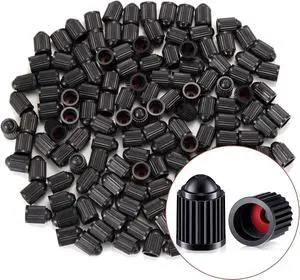 KURAMI Tire Valve Stem Caps 200 Pcs,Black Plastic Valve Caps Sealing Ring | 200 Pcs Black Plastic Valve Caps with Sealing Ring,Valve Stem Caps General for Cars,Bicycles,Motorcycles,Trolleys and Trucks KURAMI Tire Valve Stem Caps 200 Pcs,Black Plastic Valve Caps Sealing Ring | 200 Pcs Black Plastic Valve Caps with Sealing Ring,Valve Stem Caps General for Cars,Bicycles,Motorcycles,Trolleys and Trucks