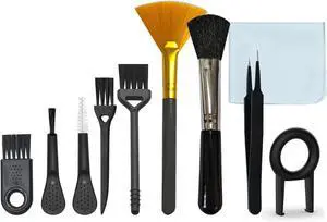Computer Keyboard Cleaning Brush, Anti Static Nylon Electronics Cleaning Brush Kit, for Computer Keyboard, Printer, Phone, Sewing Machine, Car Interior Detailing, Razor Cleaning (Set of 10) Computer Keyboard Cleaning Brush, Anti Static Nylon Electronics Cleaning Brush Kit, for Computer Keyboard, Printer, Phone, Sewing Machine, Car Interior Detailing, Razor Cleaning (Set of 10)