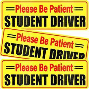 SINGARO Student Driver Magnet - Please Be Patient, Magnetic Sign, 3Pcs Reflective Novice Sticker, New Driver Decal, Removable Exterior Car Accessories SINGARO Student Driver Magnet - Please Be Patient, Magnetic Sign, 3Pcs Reflective Novice Sticker, New Driver Decal, Removable Exterior Car Accessories