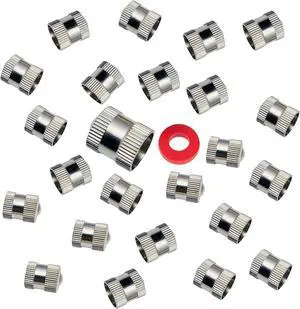Brass Tire Valve Caps (25 Pack) Heavy-Duty Stem Covers | Dust Proof, with O Rubber Seal | Chrome Brass | Easy Install, Leak-Proof Air Protection | Light-Weight Caps(Silver) (Round) Brass Tire Valve Caps (25 Pack) Heavy-Duty Stem Covers | Dust Proof, with O Rubber Seal | Chrome Brass | Easy Install, Leak-Proof Air Protection | Light-Weight Caps(Silver) (Round)