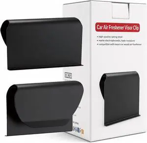 2PACK Visor Clips for Drift Car Air Freshener (Matte Black) | high-elasticity spring steel | harder electroplating, not spray painting | fit for most car air freshener blocks with magnets 2PACK Visor Clips for Drift Car Air Freshener (Matte Black) | high-elasticity spring steel | harder electroplating, not spray painting | fit for most car air freshener blocks with magnets