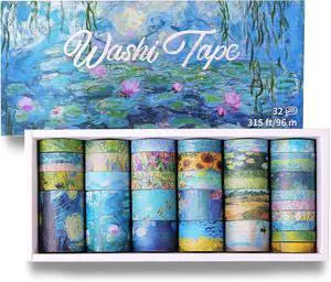 PAGEMORE 32 Rolls Washi Tape Set, Colored Van Gogh Patterns Decorative Masking Tape, Vintage Artists Tapes for Journaling, Junk Journal, DIY Craft Projects, Scrapbooking Supplies Decor PAGEMORE 32 Rolls Washi Tape Set, Colored Van Gogh Patterns Decorative Masking Tape, Vintage Artists Tapes for Journaling, Junk Journal, DIY Craft Projects, Scrapbooking Supplies Decor