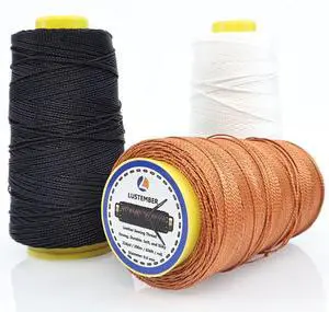 LUSTEMBER Heavy Duty Sewing Thread, 3 Rolls x 656 ft Extra Strong Upholstery Thread, Smooth Nylon Thread for Leather, Canvas, Outdoor Gear, Shoes (Black, White, Brown) LUSTEMBER Heavy Duty Sewing Thread, 3 Rolls x 656 ft Extra Strong Upholstery Thread, Smooth Nylon Thread for Leather, Canvas, Outdoor Gear, Shoes (Black, White, Brown)