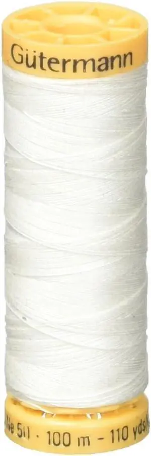 Gutermann Natural Cotton Thread 110yd, Nu White Gutermann Natural Cotton Thread 110yd, Nu White