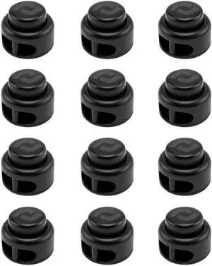 RJ-Sport Shoe Lace Tie Locks for Kids and Adults | Spring Loaded, Double Hole Bungee Cord Stoppers, Drawstring Lace Clasps for No Tie Elastic Shoelaces Replacement RJ-Sport Shoe Lace Tie Locks for Kids and Adults | Spring Loaded, Double Hole Bungee Cord Stoppers, Drawstring Lace Clasps for No Tie Elastic Shoelaces Replacement
