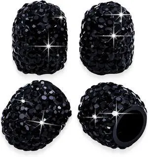 4PCS Bling Crystal Diamond Tire Stem Valve Caps, Dustproof Car Wheel Tire Valve Caps Universal Tire Valve Stem Covers for Cars, SUV, Trucks, Bikes, Motorcycles, Bicycles (Black) 4PCS Bling Crystal Diamond Tire Stem Valve Caps, Dustproof Car Wheel Tire Valve Caps Universal Tire Valve Stem Covers for Cars, SUV, Trucks, Bikes, Motorcycles, Bicycles (Black)
