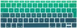 HRH Spanish EU Keyboard Cover Skin for MacBook Pro New 13 & Old Retina 12 | Compatible with A1708 A1988 No Touch Bar 2016-2018 A1534,Smooth Touch,Non-slip,Ultra-thin,Keyboard Accessory,Ombre Green HRH Spanish EU Keyboard Cover Skin for MacBook Pro New 13 & Old Retina 12 | Compatible with A1708 A1988 No Touch Bar 2016-2018 A1534,Smooth Touch,Non-slip,Ultra-thin,Keyboard Accessory,Ombre Green
