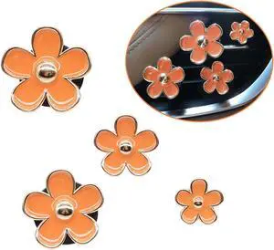 ORIESSE Orange Car Accessories,4pcs Coral Flowers Air Vent Clips | Refillable Car Air freshener,Girly 4 Size Sparkle Daisy Vent Clips,Cute Car Decor for Women ORIESSE Orange Car Accessories,4pcs Coral Flowers Air Vent Clips | Refillable Car Air freshener,Girly 4 Size Sparkle Daisy Vent Clips,Cute Car Decor for Women