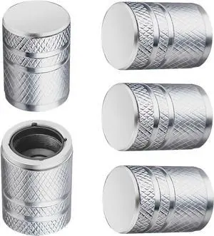 BAURATTI Tire Valve Stem Caps - (5 Pack) Metal Air Caps with Plastic Liner, Corrosion Resistant, Leak-Proof, Universal Stem Covers for Cars Trucks Motorcycles and Bikes - Silver BAURATTI Tire Valve Stem Caps - (5 Pack) Metal Air Caps with Plastic Liner, Corrosion Resistant, Leak-Proof, Universal Stem Covers for Cars Trucks Motorcycles and Bikes - Silver