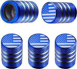 DECURCAR Tire Valve Stem Caps 5 Pack American Flag - Blue | Tire Air Caps Aluminum with Plastic Liner TPMS Safe Corrosion Resistant Dust Proof Universal for Car Truck Motorcycle Bike DECURCAR Tire Valve Stem Caps 5 Pack American Flag - Blue | Tire Air Caps Aluminum with Plastic Liner TPMS Safe Corrosion Resistant Dust Proof Universal for Car Truck Motorcycle Bike