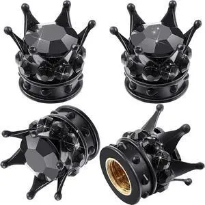 Frienda 4 Pcs Bling Crown Valve Stem Caps, Car Tire Caps | Sparkle Rhinestone Design for Women, Crystal Diamond Car Accessories, Universal Fit Bikes Trucks Motorcycles Frienda 4 Pcs Bling Crown Valve Stem Caps, Car Tire Caps | Sparkle Rhinestone Design for Women, Crystal Diamond Car Accessories, Universal Fit Bikes Trucks Motorcycles