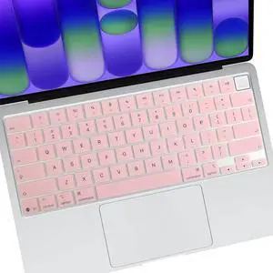 Allinside Keyboard Cover for 2026 MacBook Neo 13-inch A3404 (A18 Pro) & MacBook Air 13"/15" and MacBook Pro 14"/16" (M5 Chip), Premium Silicone Keyboard Protector Skin, US ANSI Layout, Light Pink Allinside Keyboard Cover for 2026 MacBook Neo 13-inch A3404 (A18 Pro) & MacBook Air 13"/15" and MacBook Pro 14"/16" (M5 Chip), Premium Silicone Keyboard Protector Skin, US ANSI Layout, Light Pink