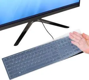 Keyboard Cover Skin for Dell KB216 Wired & Dell KM636 Wireless Keyboard/Dell Optiplex 5250 3050 3240 5460 7450 7050/Dell Inspiron AIO 3475/3670/3477 All-in one Desktop Keyboard Cover Protector, Clear Keyboard Cover Skin for Dell KB216 Wired & Dell KM636 Wireless Keyboard/Dell Optiplex 5250 3050 3240 5460 7450 7050/Dell Inspiron AIO 3475/3670/3477 All-in one Desktop Keyboard Cover Protector, Clear