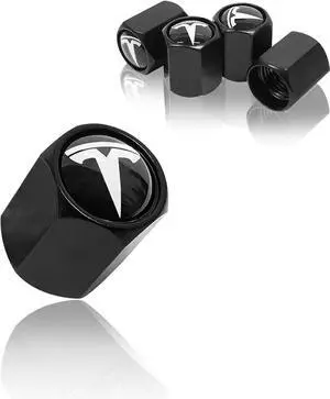 5 Pack Tire Valve Stem Caps Leakproof Aluminum Chrome Tire Valve Caps with Rubber O-Rings Compatible with for Tesla Model 3, S, X, Y (White Logo) 5 Pack Tire Valve Stem Caps Leakproof Aluminum Chrome Tire Valve Caps with Rubber O-Rings Compatible with for Tesla Model 3, S, X, Y (White Logo)