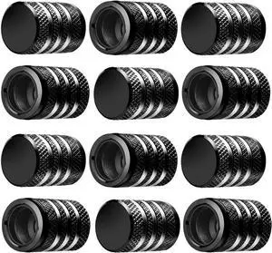 DECURCAR Tire Valve Stem Caps 12 Pack Corrosion Resistant - Black | Tire Air Caps Aluminum with Plastic Liner TPMS Safe Corrosion Resistant Dust Proof Universal for Car Truck Motorcycle Bike DECURCAR Tire Valve Stem Caps 12 Pack Corrosion Resistant - Black | Tire Air Caps Aluminum with Plastic Liner TPMS Safe Corrosion Resistant Dust Proof Universal for Car Truck Motorcycle Bike