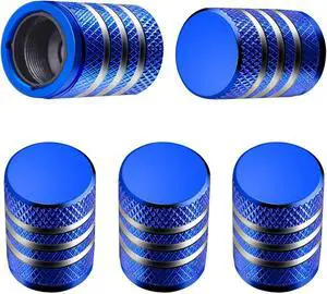 DECURCAR Tire Valve Stem Caps 5 Pack Universal - Blue | Tire Air Caps Aluminum with Plastic Liner TPMS Safe Corrosion Resistant Dust Proof Universal for Car Truck Motorcycle Bike DECURCAR Tire Valve Stem Caps 5 Pack Universal - Blue | Tire Air Caps Aluminum with Plastic Liner TPMS Safe Corrosion Resistant Dust Proof Universal for Car Truck Motorcycle Bike