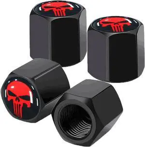 Ajxn 4 Pack Skull Car Wheel Tire Valve Stem Caps Airtight Dust Proof Covers Universal Tire Air Valve Caps, Trucks, Bicycles, Car Accessories for Men and Women Red Ajxn 4 Pack Skull Car Wheel Tire Valve Stem Caps Airtight Dust Proof Covers Universal Tire Air Valve Caps, Trucks, Bicycles, Car Accessories for Men and Women Red