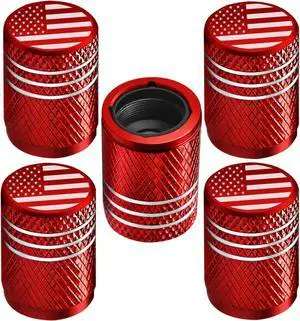 Tire Valve Stem Caps for Car Tire Cap 5 Pack Corrosion Resistant Leak-Proof Premium Alloy American Flag Universal for Car Bike Truck Motorcycle Red Tire Valve Stem Caps for Car Tire Cap 5 Pack Corrosion Resistant Leak-Proof Premium Alloy American Flag Universal for Car Bike Truck Motorcycle Red