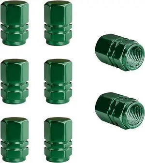Wevdn 8 PCS Car Tire Valve Caps, Anti-Corrosion Aluminum Alloy Valve Stem Dust Caps with Rubber Seal, Leak-Proof Tire Valve Cover for SUV Truck Motorcycle Bike, Car Accessories (Green) Wevdn 8 PCS Car Tire Valve Caps, Anti-Corrosion Aluminum Alloy Valve Stem Dust Caps with Rubber Seal, Leak-Proof Tire Valve Cover for SUV Truck Motorcycle Bike, Car Accessories (Green)