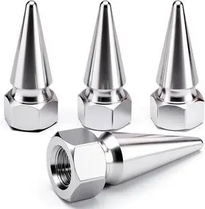 4PCS Spiked Shape Tire Valve Stem Caps, Aluminum Car Air Stem Cap, Universal Dustproof Tire Valve Stem Covers for Cars, SUV, Trucks, Bikes, Motorcycles, Bicycles(Silver) 4PCS Spiked Shape Tire Valve Stem Caps, Aluminum Car Air Stem Cap, Universal Dustproof Tire Valve Stem Covers for Cars, SUV, Trucks, Bikes, Motorcycles, Bicycles(Silver)