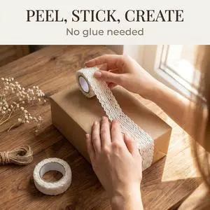 1 Roll 1.7m White Trim Ribbon Tape Self-Adhesive Decorative Lace Fabric Washi Tapes Striping Masking Tapes Decorative Sticker White Durability Lace Washi Tape,Arts and Crafts Tape 1 Roll 1.7m White Trim Ribbon Tape Self-Adhesive Decorative Lace Fabric Washi Tapes Striping Masking Tapes Decorative Sticker White Durability Lace Washi Tape,Arts and Crafts Tape