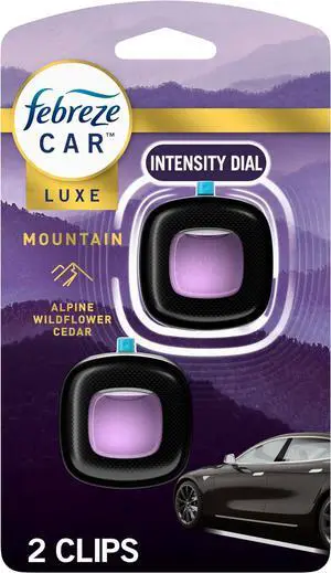 Febreze Car Mountain Scent Air Freshener Vent Clip, .07 oz, 2 Count Febreze Car Mountain Scent Air Freshener Vent Clip, .07 oz, 2 Count