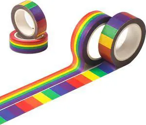DERAYEE Rainbow Color Washi Tape, Masking Decorative Tapes for DIY Scrapbook, Planner, Arts & Crafts Gift Wrappings 4 Roll DERAYEE Rainbow Color Washi Tape, Masking Decorative Tapes for DIY Scrapbook, Planner, Arts & Crafts Gift Wrappings 4 Roll