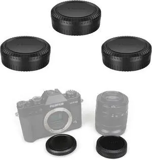 JJC Body Cap & Rear Lens Cap Cover for Fujifilm X Mount Cameras, 3-Pack | for Fuji Fujifilm X-M5 X-T50 X-T30 II X-T5 X-T4 X-T3 X-PRO3 X-PRO2 X-H2 X-H2S X-S20 X-S10 X-E4 X-E3 X-A5 X-A10 X-T200 X-T100 JJC Body Cap & Rear Lens Cap Cover for Fujifilm X Mount Cameras, 3-Pack | for Fuji Fujifilm X-M5 X-T50 X-T30 II X-T5 X-T4 X-T3 X-PRO3 X-PRO2 X-H2 X-H2S X-S20 X-S10 X-E4 X-E3 X-A5 X-A10 X-T200 X-T100