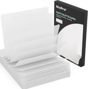 Nicpro 100 Sheets Wet Palette Paper Refillment | Only Designed for Stay Wet Pallet, Save Paints and Keep Wet, For Miniature & Model Painting, Acrylic Painting Nicpro 100 Sheets Wet Palette Paper Refillment | Only Designed for Stay Wet Pallet, Save Paints and Keep Wet, For Miniature & Model Painting, Acrylic Painting