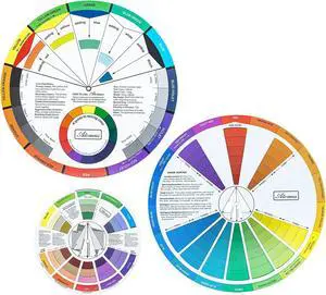 Mcbazel 3 Pieces Artist Color Mixing Guides Wheel, Paint Mixing Learning Art Teaching Tool & Theory Chart for Painting, Makeup, Tattoo Design - Large & Pocket Sizes for Studio & Class (3 Sizes) Mcbazel 3 Pieces Artist Color Mixing Guides Wheel, Paint Mixing Learning Art Teaching Tool & Theory Chart for Painting, Makeup, Tattoo Design - Large & Pocket Sizes for Studio & Class (3 Sizes)
