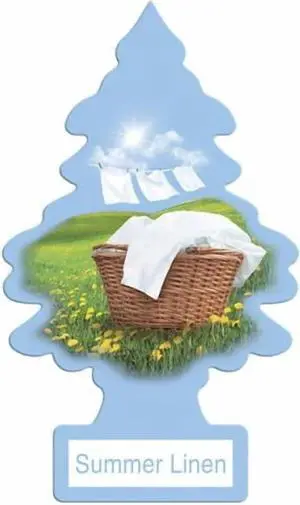 LITTLE TREES Car Air Freshener | Hanging Paper Tree for Home or Car | Summer Linen | 6 Pack LITTLE TREES Car Air Freshener | Hanging Paper Tree for Home or Car | Summer Linen | 6 Pack