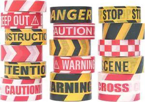 Caution Line Washi Tape Set 16 Rolls Yellow Red Boundary Masking Transportation Toy Decorative Tapes for Arts, DIY Crafts, Journals, Planners, Scrapbook, Wrapping Caution Line Washi Tape Set 16 Rolls Yellow Red Boundary Masking Transportation Toy Decorative Tapes for Arts, DIY Crafts, Journals, Planners, Scrapbook, Wrapping