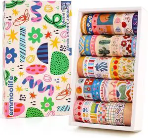 emmoolife 35 Rolls Washi Tape Set, Colorful Cute Floral Writable Decorative Tapes for Scrapbooking and Journaling, Junk Journal Supplies, Bullet Journaling for Women Girl 5-30mm Wide 9.84ft Long/Roll emmoolife 35 Rolls Washi Tape Set, Colorful Cute Floral Writable Decorative Tapes for Scrapbooking and Journaling, Junk Journal Supplies, Bullet Journaling for Women Girl 5-30mm Wide 9.84ft Long/Roll