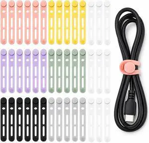 Tellegloww 42 Cable Ties Cord Organizer,Multicolor,3.15 Inch | Adjustable Reusable Silicone Wraps for Phone Charger Earphone Cords, Organizer Management Straps Desk Office Travel Tellegloww 42 Cable Ties Cord Organizer,Multicolor,3.15 Inch | Adjustable Reusable Silicone Wraps for Phone Charger Earphone Cords, Organizer Management Straps Desk Office Travel