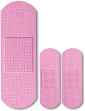 Bandage Band Aid Decal Sticker (3 Pack) 1-9 x 3 Inch and 2-5 x 1.67 Inch - Perfect Funny Coverup for Any Ouchy, Boo-Boo or Blimish (Pink) Bandage Band Aid Decal Sticker (3 Pack) 1-9 x 3 Inch and 2-5 x 1.67 Inch - Perfect Funny Coverup for Any Ouchy, Boo-Boo or Blimish (Pink)