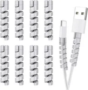 Cable Protector for Phone Pad Notebook Silicone Cord Protector 12 PCS Charger Protectors - Cable Cord Saver for Headphone Laptop Cellphone Cable Accessories (Grey) Cable Protector for Phone Pad Notebook Silicone Cord Protector 12 PCS Charger Protectors - Cable Cord Saver for Headphone Laptop Cellphone Cable Accessories (Grey)