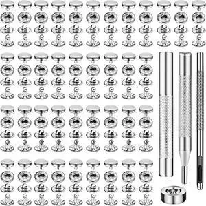 TLKKUE 50 Sets Leather Snap Fasteners Kit 10mm Silver Metal Snap Buttons | Stainless Steel with 4pcs Snap Fastener Installation Tools for Sewing Clothing, Bracelets, Jackets, Bags Belt, DIY Crafts TLKKUE 50 Sets Leather Snap Fasteners Kit 10mm Silver Metal Snap Buttons | Stainless Steel with 4pcs Snap Fastener Installation Tools for Sewing Clothing, Bracelets, Jackets, Bags Belt, DIY Crafts
