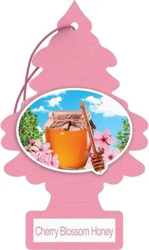 LITTLE TREES Car Air Freshener | Hanging Paper Tree for Home or Car | Cherry Blossom Honey | 6 Pack LITTLE TREES Car Air Freshener | Hanging Paper Tree for Home or Car | Cherry Blossom Honey | 6 Pack