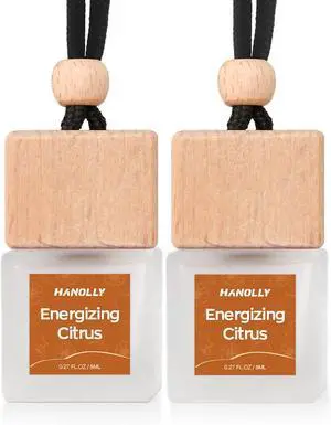 Car Air Freshener, Citrus Hanging Essential Oil Air Freshener Diffuser | 2Pack Long-Lasting Fragrance Odor Eliminator, Cute Car Interior Decor Auto Car Scents Accessories Gifts for Women & Men Car Air Freshener, Citrus Hanging Essential Oil Air Freshener Diffuser | 2Pack Long-Lasting Fragrance Odor Eliminator, Cute Car Interior Decor Auto Car Scents Accessories Gifts for Women & Men