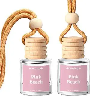 Car Air Fresheners 2 Packs, Aromtopia Pink Beach Essential Oil Freshener for Cars, Cute Hanging Car Fragrance Diffuser for Women & Men, Long-Lasting Car Fragrance Gift Car Air Fresheners 2 Packs, Aromtopia Pink Beach Essential Oil Freshener for Cars, Cute Hanging Car Fragrance Diffuser for Women & Men, Long-Lasting Car Fragrance Gift