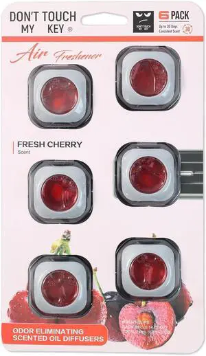 Car Air Freshener Vent Clip 6 Pack 4ml Each Up to 180 Days Long Lasting Scent Odor Eliminator for Women Men(Fresh Cherry) Car Air Freshener Vent Clip 6 Pack 4ml Each Up to 180 Days Long Lasting Scent Odor Eliminator for Women Men(Fresh Cherry)