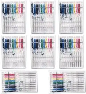 Luckkyme 8 Boxes 80 Pieces Assorted Colors Pre-Threaded Needle Kit Travel Sewing Kit Clothing Repairing Kit for Quick Fix Sewing Supplies Luckkyme 8 Boxes 80 Pieces Assorted Colors Pre-Threaded Needle Kit Travel Sewing Kit Clothing Repairing Kit for Quick Fix Sewing Supplies