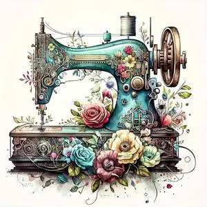 Sewing Machine Stamped Cross Stitch Kit for Adults 13.7x13.7 inches | Flower 11CT Stamped Cross Stitch for Adults & Beginners,Embroidery Kit with Wall Decor Sewing Machine Stamped Cross Stitch Kit for Adults 13.7x13.7 inches | Flower 11CT Stamped Cross Stitch for Adults & Beginners,Embroidery Kit with Wall Decor