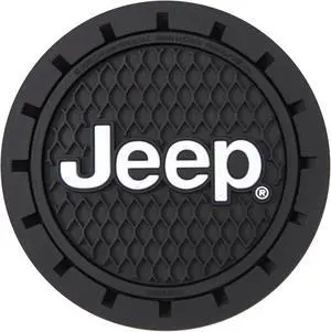 Plasticolor 000652R01 Jeep Logo Auto Car Truck SUV Cup Holder Coaster 2-Pack , Black Plasticolor 000652R01 Jeep Logo Auto Car Truck SUV Cup Holder Coaster 2-Pack , Black