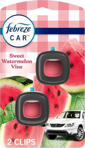 Car Air Freshener Vent Clip Sweet Watermelon Vine Scent, 2 Count, .13 oz Total Car Air Freshener Vent Clip Sweet Watermelon Vine Scent, 2 Count, .13 oz Total