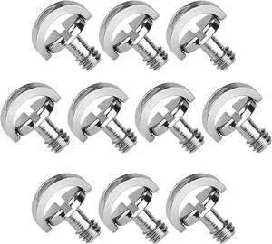 10 Pack Stainless Steel D Shaft D-Ring 1/4" Tripod Screw Adapter, Camera Screw Adapter, Quick Release Mounting Screw Adapter for Camera Camcorder Tripod Monopod QR Quick Release Plate 10 Pack Stainless Steel D Shaft D-Ring 1/4" Tripod Screw Adapter, Camera Screw Adapter, Quick Release Mounting Screw Adapter for Camera Camcorder Tripod Monopod QR Quick Release Plate