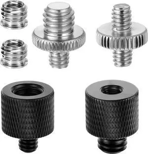 Tripod Screw Adapter 6 Pcs Aluminum Threaded Converter 1/4 Male to 3/8 Female and 3/8 Male to 1/4 Female for Tripod Camera Monitor Mic Stand Light Stand Tripod Screw Adapter 6 Pcs Aluminum Threaded Converter 1/4 Male to 3/8 Female and 3/8 Male to 1/4 Female for Tripod Camera Monitor Mic Stand Light Stand
