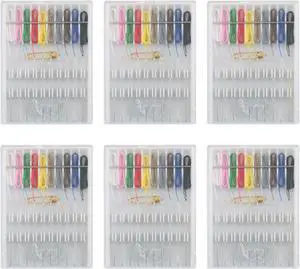 WHYHKJ 6 Boxes Mini Pre Threaded Needle Kit Handy Home and Travel Quick Fix Sewing Kit Each Box with 10 Pieces WHYHKJ 6 Boxes Mini Pre Threaded Needle Kit Handy Home and Travel Quick Fix Sewing Kit Each Box with 10 Pieces
