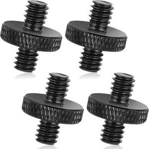 1/4" Male to 1/4" Male Tripod Screw, 4 PCS Standard Camera Cage Mount Threaded Light Stand Screw, Double Head Converter Precision Made for Shoulder Rig Stud Mounting Accessories 1/4" Male to 1/4" Male Tripod Screw, 4 PCS Standard Camera Cage Mount Threaded Light Stand Screw, Double Head Converter Precision Made for Shoulder Rig Stud Mounting Accessories